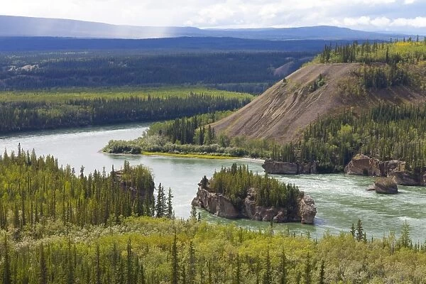 The Five Finger Rapids and the Yukon River, Yukon Territory, Canada, North America