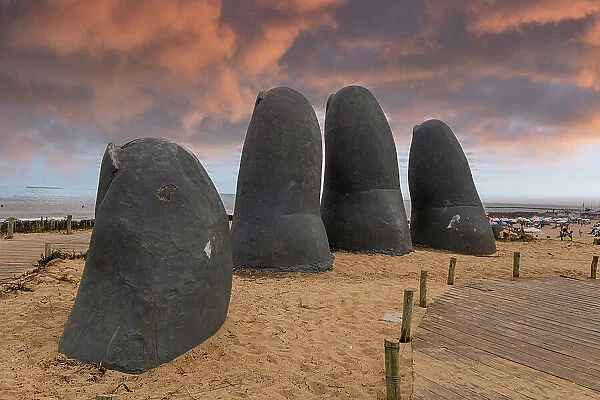 The Fingers of Punta del Este, Hand monument, Punta del Este, Uruguay, South America