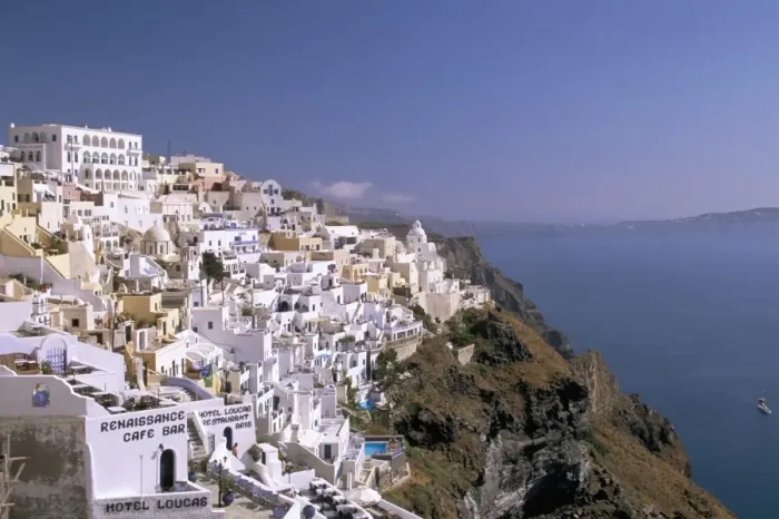 Framed Print : Fira, island of Santorini (Thira), Cyclades Islands, Aegean, Greek Islands