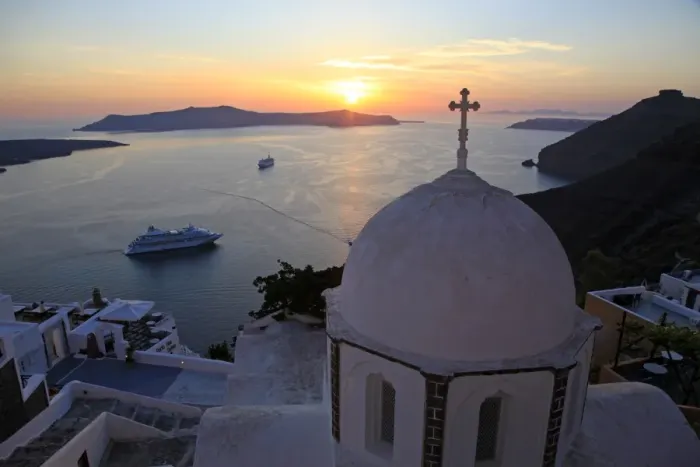 Framed Print : Fira, Santorini, Cyclades Islands, Greek Islands, Greece, Europe Framed Print : Fira, Santorini, Cyclades Islands, Greek Islands, Greece, Europe