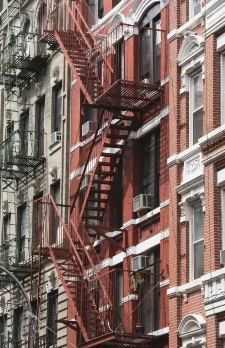 Framed Print : Fire escapes, Chinatown, Manhattan, New York, United States of America, North America Framed Print : Fire escapes, Chinatown, Manhattan, New York, United States of America, North America