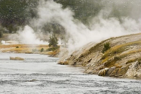 Firehole River near Lower Geyser Basin, Yellowstone National Park, UNESCO World Heritage Site