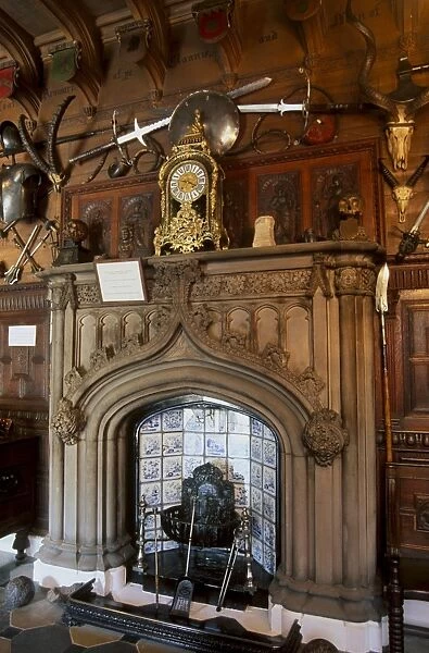 Fireplace in the entrance hall