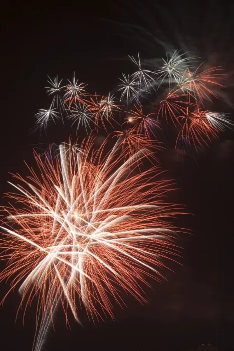 Framed Print : Fireworks celebrating the 4th of July Framed Print : Fireworks celebrating the 4th of July