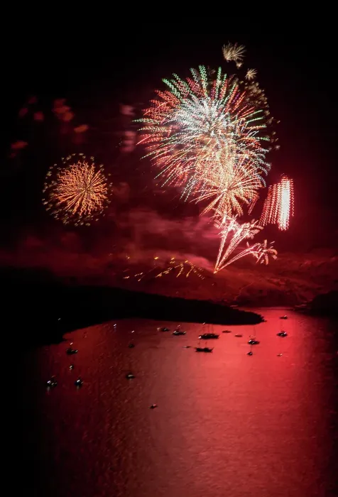 Framed Print : Fireworks display for Volcanoes Festival in Santorini, Cyclades, Greek Islands, Greece Framed Print : Fireworks display for Volcanoes Festival in Santorini, Cyclades, Greek Islands, Greece
