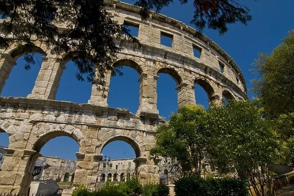 First century amphitheatre, sixth largest amphitheatre in the world, Pula