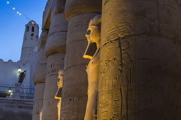 The First Court, Luxor Temple, UNESCO World Heritage Site, Luxor, Egypt, North Africa