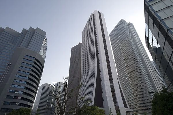 The first true skyscrapers in Japan are these in West Shinjuku, Tokyo, Japan