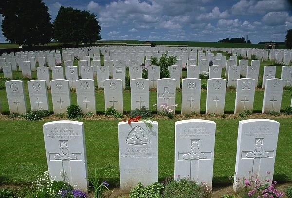 First World War British Cemetery, Valley of the Somme near Mons, Nord-Picardie