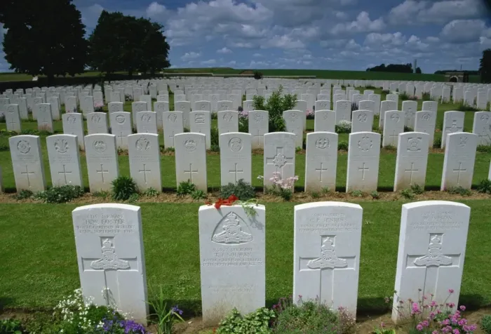 Framed Print : First World War British Cemetery, Valley of the Somme near Mons, Nord-Picardie Framed Print : First World War British Cemetery, Valley of the Somme near Mons, Nord-Picardie