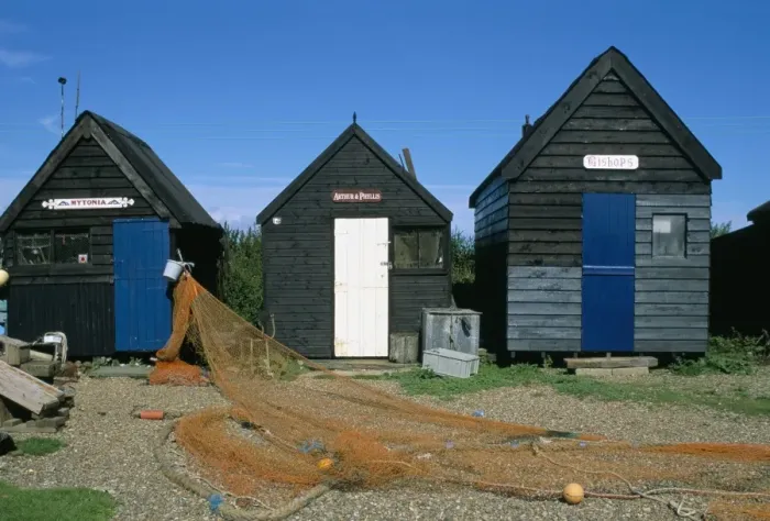 Framed Print : Fishermens huts, Southwold, Suffolk, England, U. K, Europe Framed Print : Fishermens huts, Southwold, Suffolk, England, U. K, Europe