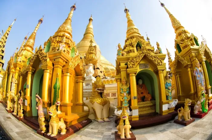 Framed Print : Fisheye image of shrines at Shwedagon Paya (Pagoda), Yangon (Rangoon), Myanmar (Burma), Asia Framed Print : Fisheye image of shrines at Shwedagon Paya (Pagoda), Yangon (Rangoon), Myanmar (Burma), Asia