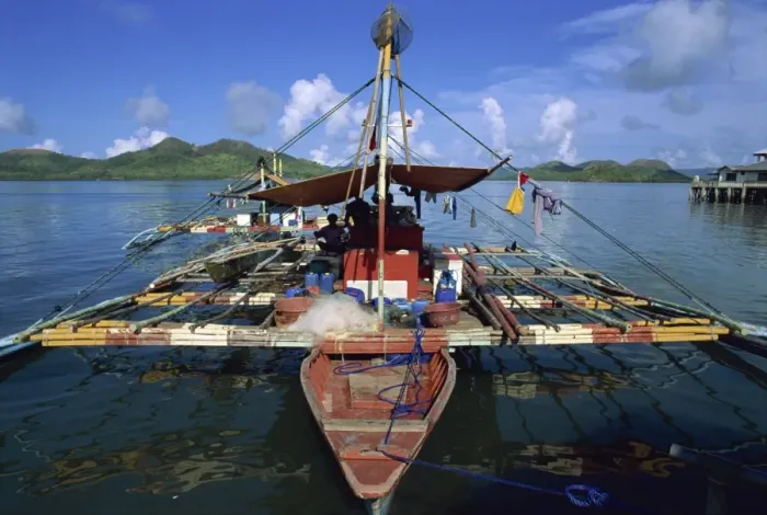 Framed Print : Fishing banca (outrigger boat), Coron, Basuanga Island, Palawan, Philippines Framed Print : Fishing banca (outrigger boat), Coron, Basuanga Island, Palawan, Philippines