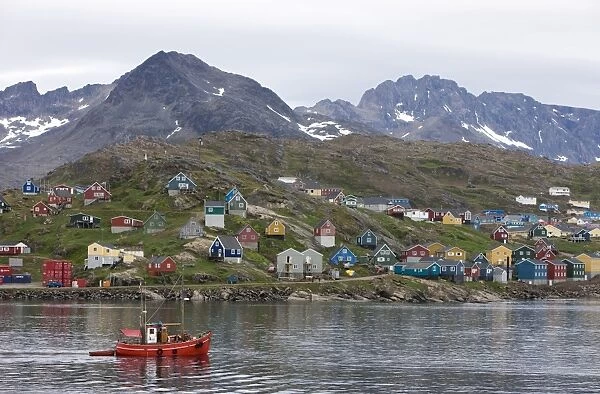 Fishing Boat, Ammassalik, Greenland, Arctic, Polar Regions