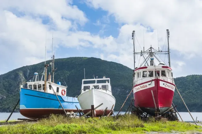 Framed Print : Fishing boat in Corner Brook, Newfoundland, Canada, North America Framed Print : Fishing boat in Corner Brook, Newfoundland, Canada, North America