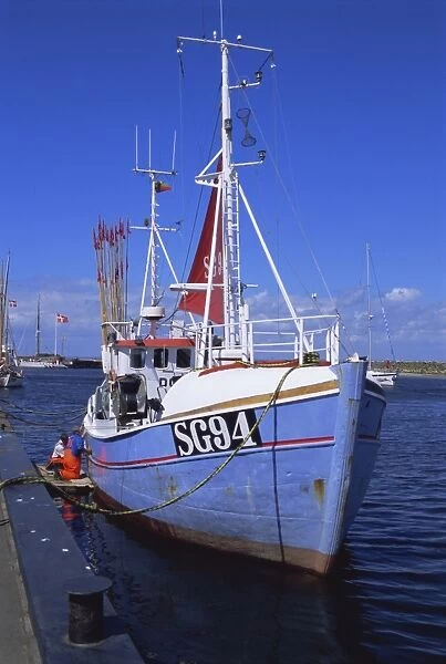 Fishing boat, island of Aero, Denmark, Scandinavia, Europe