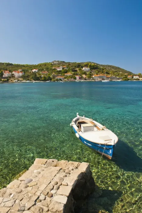 Framed Print : Fishing boat, Kolocep Island, Elaphiti Islands (Elaphites), Dalmatian Coast, Adriatic Sea, Croatia, Europe Framed Print : Fishing boat, Kolocep Island, Elaphiti Islands (Elaphites), Dalmatian Coast, Adriatic Sea, Croatia, Europe