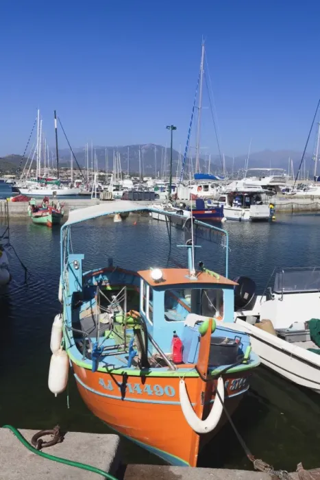Framed Print : Fishing boat at the port of Ajaccio, Corsica, France, Mediterranean, Europe Framed Print : Fishing boat at the port of Ajaccio, Corsica, France, Mediterranean, Europe