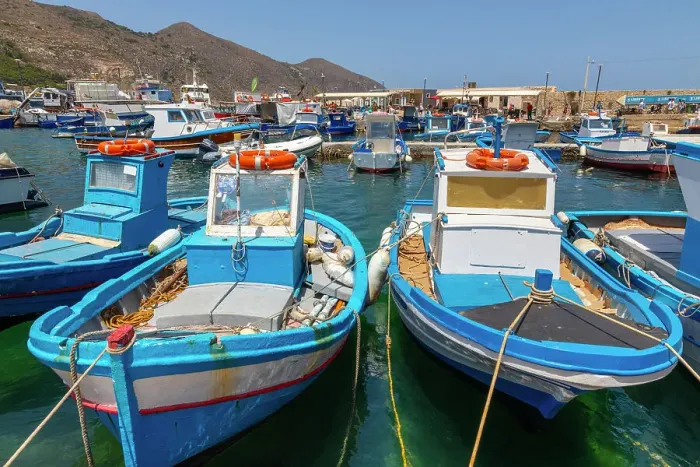 Framed Print : Fishing boats, Favignana, Aegadian Islands, province of Trapani, Sicily, Italy, Mediterranean, Europe Framed Print : Fishing boats, Favignana, Aegadian Islands, province of Trapani, Sicily, Italy, Mediterranean, Europe