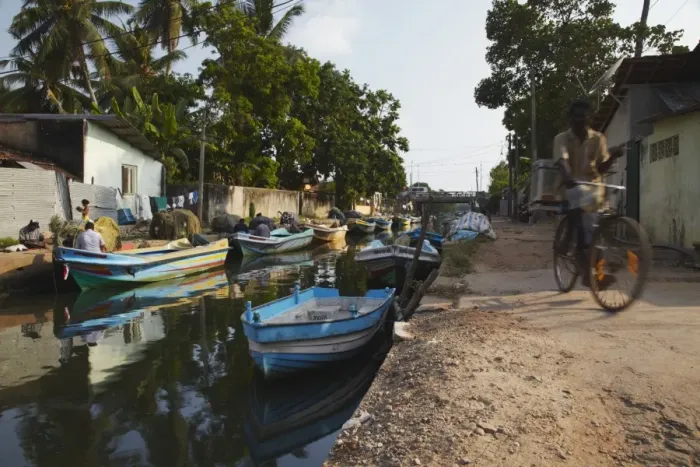 Framed Print : Fishing boats along Hamilton Canal, an old Dutch canal, Negombo, Western Province, Sri Lanka, Asia Framed Print : Fishing boats along Hamilton Canal, an old Dutch canal, Negombo, Western Province, Sri Lanka, Asia