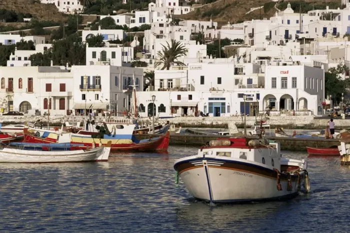 Framed Print : Fishing boats and harbour Framed Print : Fishing boats and harbour