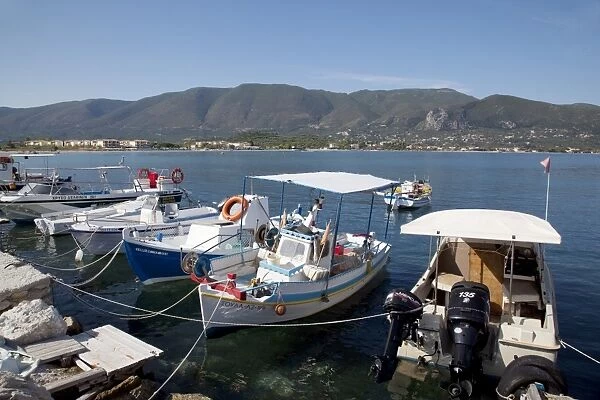 Fishing boats in the harbour, Alykanas, Zakynthos, Ionian Islands, Greek Islands