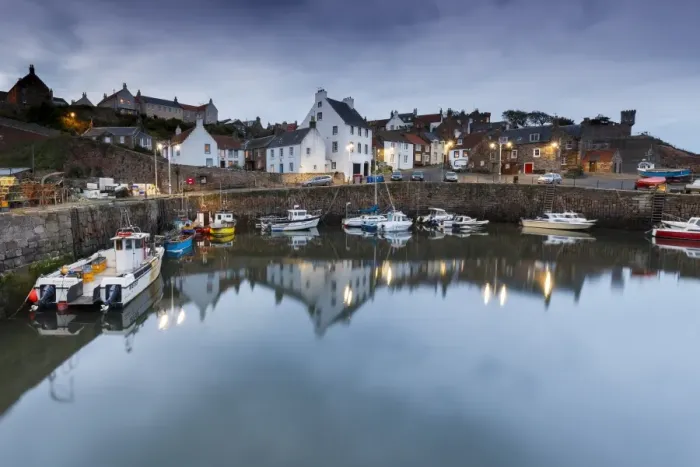 Framed Print : Fishing boats in the harbour at Crail at dusk, East Neuk, Fife, Scotland, United Kingdom Framed Print : Fishing boats in the harbour at Crail at dusk, East Neuk, Fife, Scotland, United Kingdom