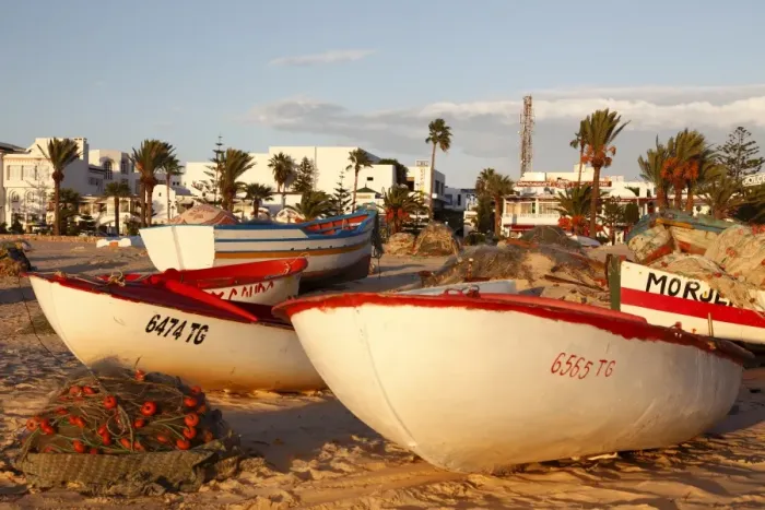 Framed Print : Fishing boats by the harbour, Hammamet, Tunisia, North Africa, Africa Framed Print : Fishing boats by the harbour, Hammamet, Tunisia, North Africa, Africa