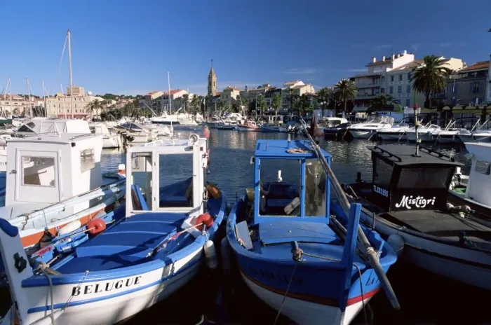 Framed Print : Fishing boats in the harbour, Sanary-sur-Mer, Var, Cote d Azur, Provence Framed Print : Fishing boats in the harbour, Sanary-sur-Mer, Var, Cote d Azur, Provence
