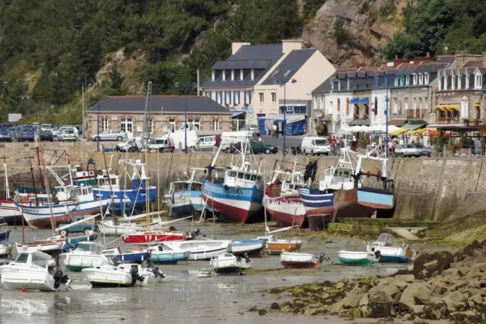 Framed Print : Fishing boats in harbour at the scallop fishing port of Erquy Cotes d Armor Framed Print : Fishing boats in harbour at the scallop fishing port of Erquy Cotes d Armor