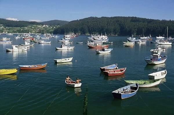 Fishing boats and headland