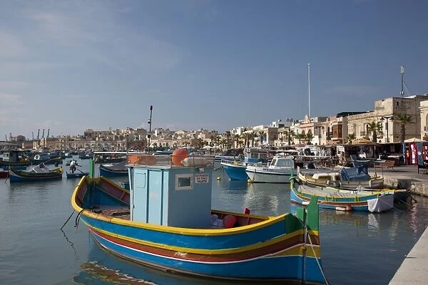 Fishing boats, Marsaxlokk, Malta, Mediterranean, Europe