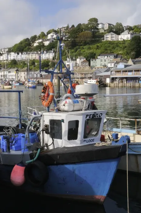Framed Print : Fishing boats moored in Looe harbour, Cornwall, England, United Kingdom, Europe Framed Print : Fishing boats moored in Looe harbour, Cornwall, England, United Kingdom, Europe