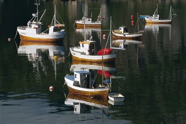 Fishing boats in Moskenes