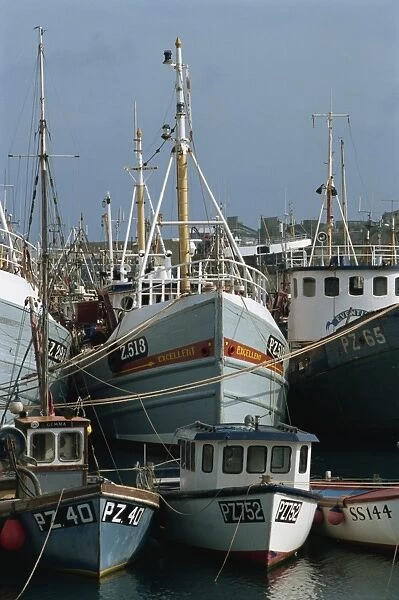 Fishing boats, Newlyn, Cornwall, England, United Kingdom, Europe