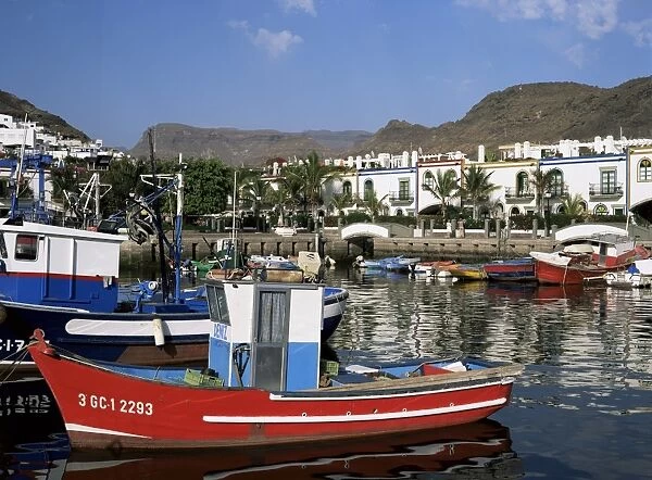 Fishing boats in the old port area, Puerto de Mogan, Gran Canaria, Canary Islands