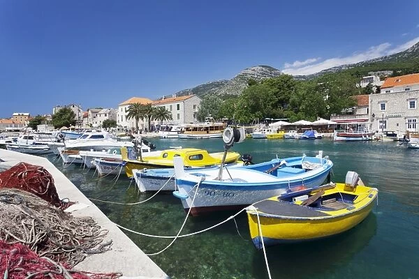 Fishing boats in the port of Bol, Brac Island, Dalmatia, Croatia, Europe