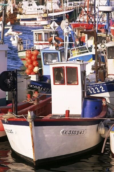Fishing boats in port, Concarneau, Brittany, France, Europe