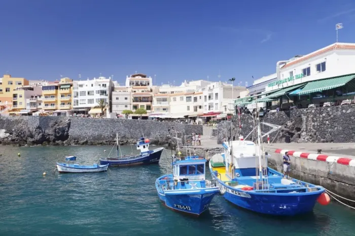 Framed Print : Fishing boats at the port, Los Abrigos, Tenerife, Canary Islands, Spain, Europe Framed Print : Fishing boats at the port, Los Abrigos, Tenerife, Canary Islands, Spain, Europe