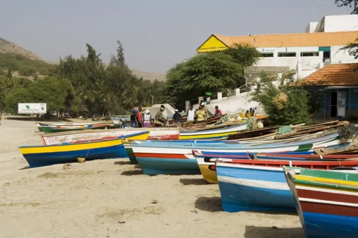 Framed Print : Fishing boats, Tarrafal, Santiago, Cape Verde Islands, Africa Framed Print : Fishing boats, Tarrafal, Santiago, Cape Verde Islands, Africa