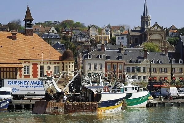 Fishing boats, Trouville, Calvados, Cote Fleurie, Normandy, France, Europe
