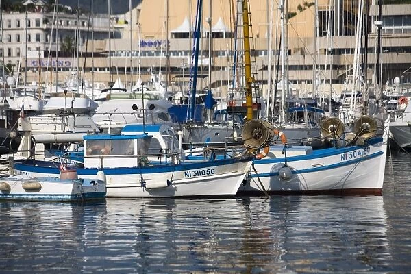 Fishing boats, Vieux Port, Cannes, Alpes Maritimes, Provence, Cote d Azur