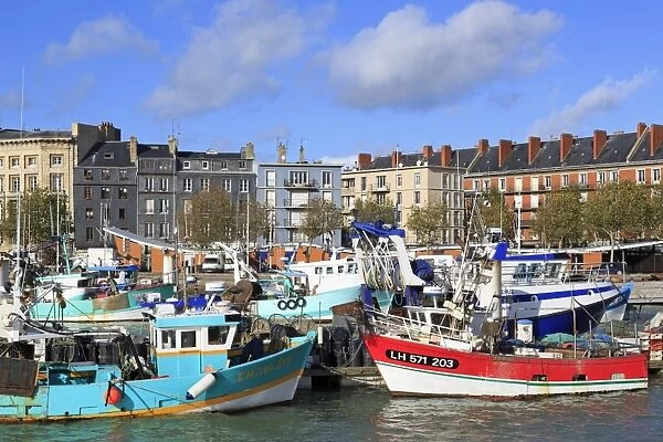 Fishing fleet in Le Havre, Normandy, France, Europe