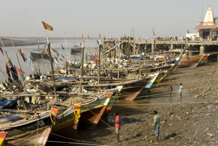Framed Print : The fishing harbour on the Daman Ganga River, Daman, Gujarat, India, Asia Framed Print : The fishing harbour on the Daman Ganga River, Daman, Gujarat, India, Asia
