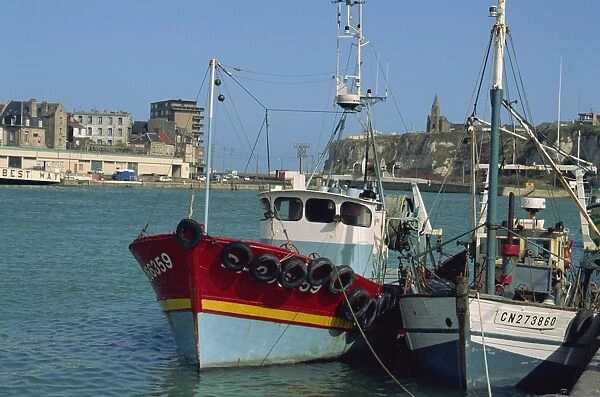 Fishing harbour, Dieppe, Normandy, France, Europe