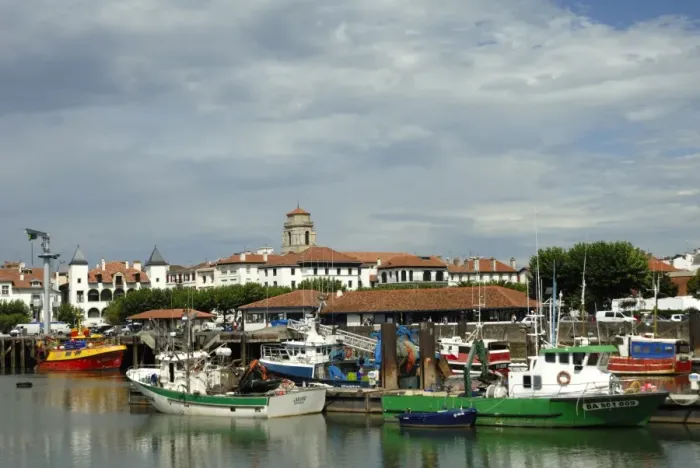Framed Print : Fishing harbour of St. Jean de Luz, Pyrenees Atlantique, France, Europe Framed Print : Fishing harbour of St. Jean de Luz, Pyrenees Atlantique, France, Europe