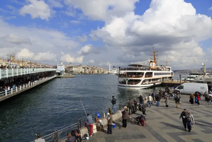Framed Print : Fishing near the Galata Bridge, Istanbul, Turkey, Europe Framed Print : Fishing near the Galata Bridge, Istanbul, Turkey, Europe