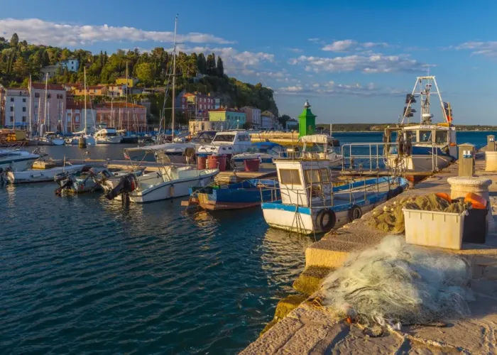 Framed Print : Fishing nets and fishing boats, Old Town Harbour, Piran, Primorska, Slovenian Istria, Slovenia, Europe Framed Print : Fishing nets and fishing boats, Old Town Harbour, Piran, Primorska, Slovenian Istria, Slovenia, Europe