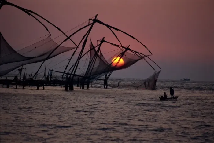 Framed Print : Fishing nets at sunset Framed Print : Fishing nets at sunset