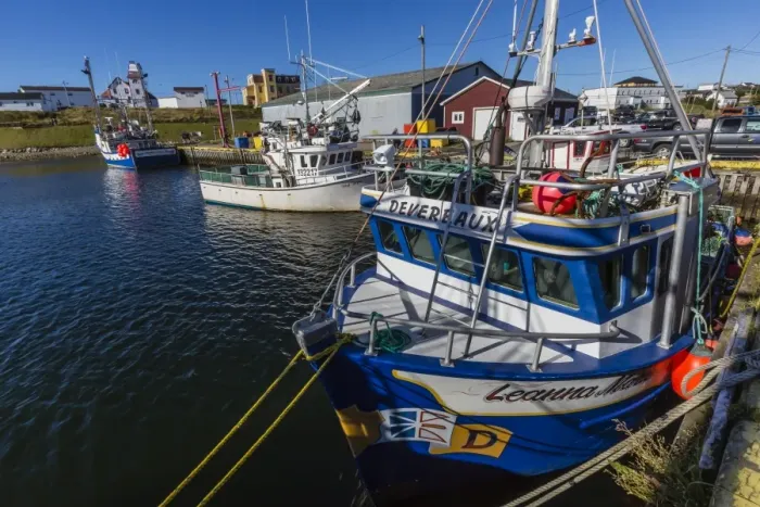 Framed Print : Fishing vessels inside the harbor at Bonavista, Newfoundland, Canada, North America Framed Print : Fishing vessels inside the harbor at Bonavista, Newfoundland, Canada, North America